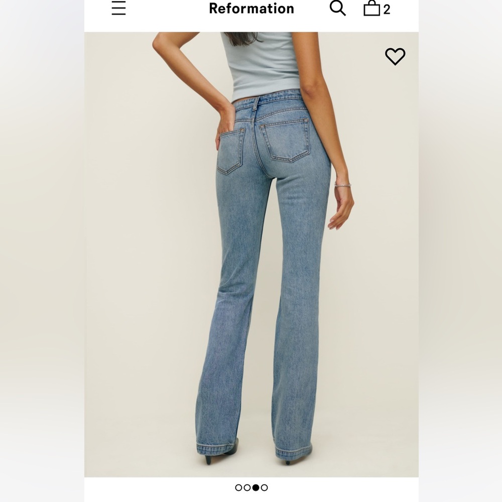 Reformation Rayna Low Rise Bootcut Jeans - Picture 3 of 4